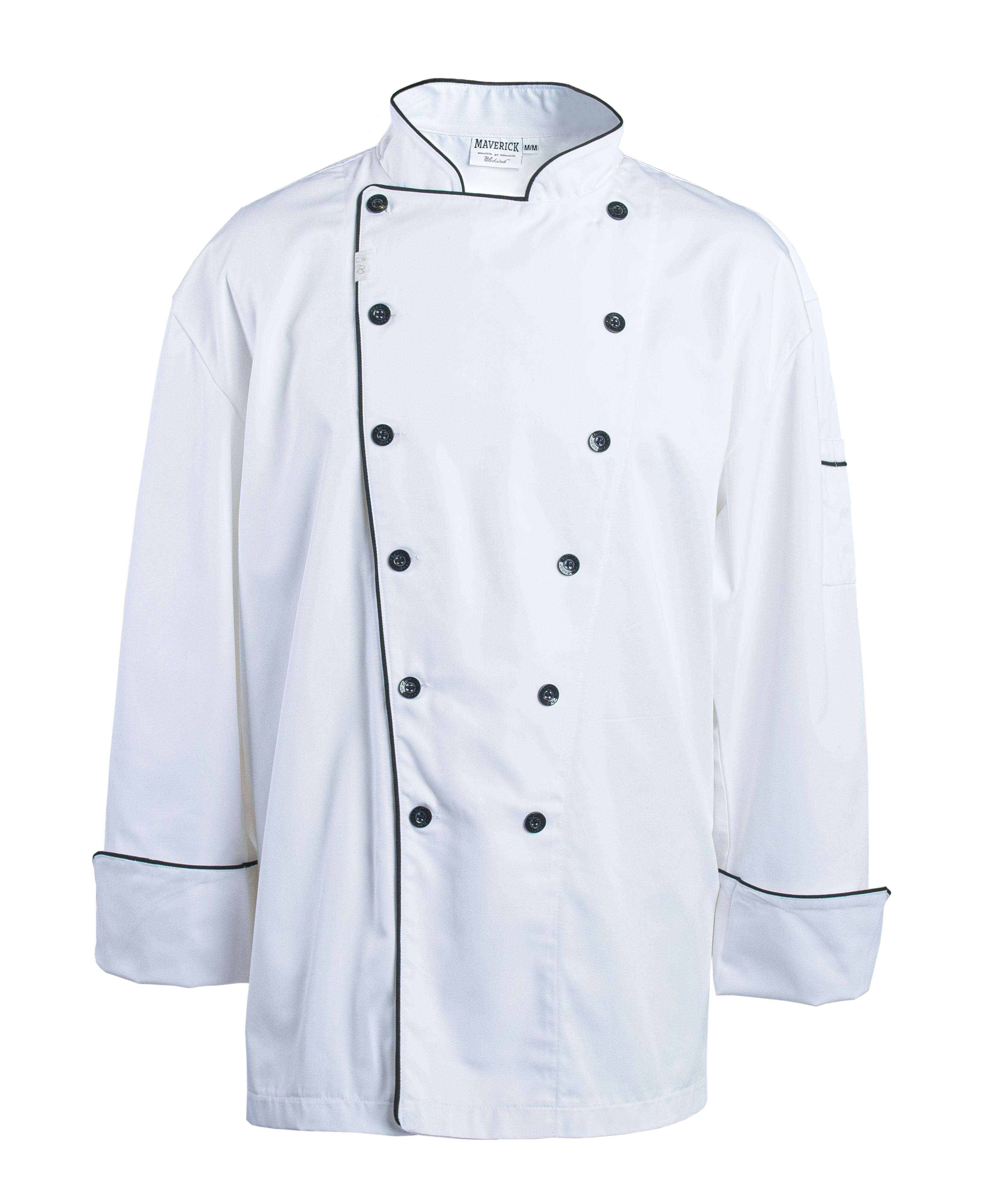 CJ05 European Style Chef Jacket w/ Black Piping