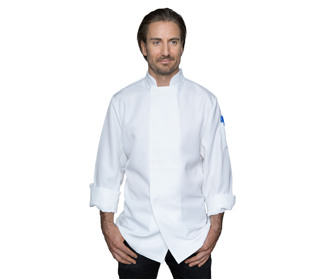 White Polyester Chef Jacket – ECO 09