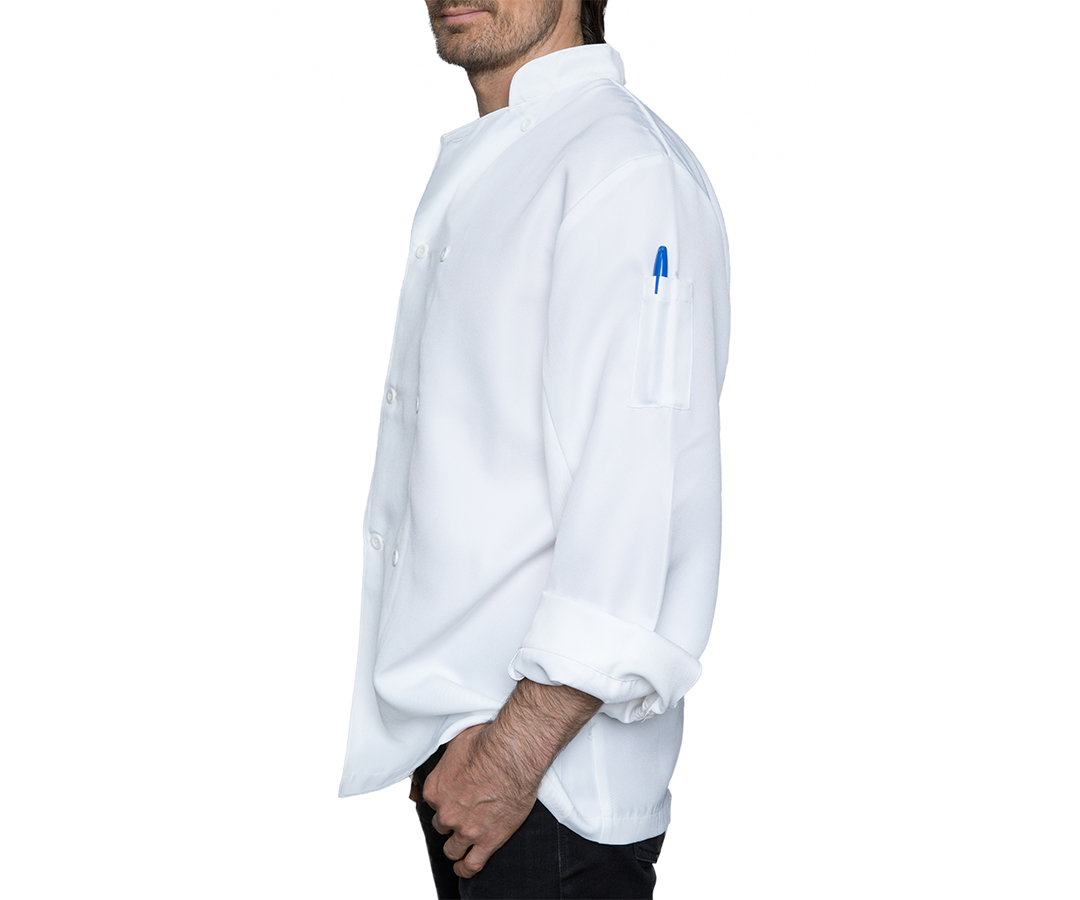 White Polyester Chef Jacket – ECO 09
