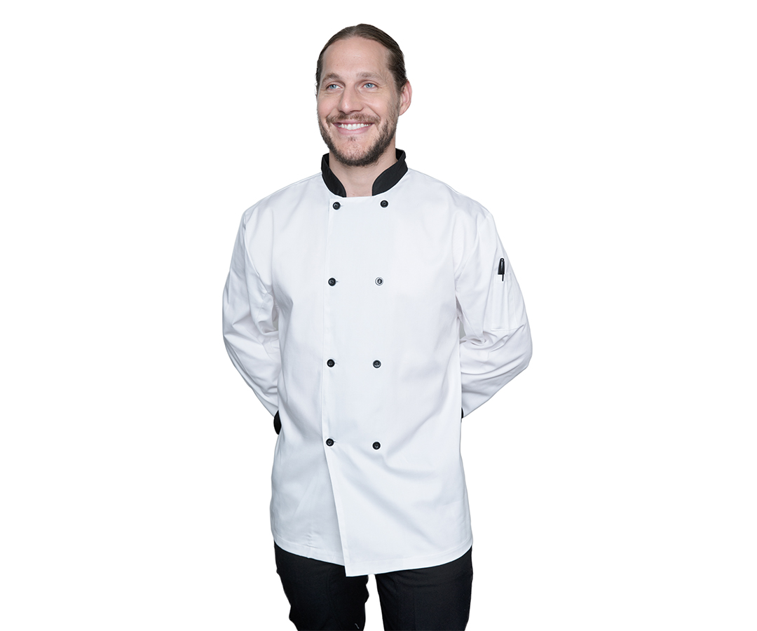 Black Contrast Chef Jacket – ECO 08