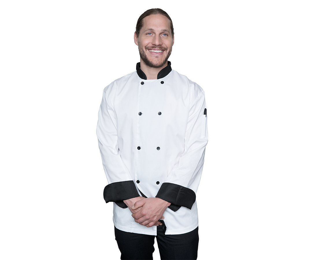 Black Contrast Chef Jacket – ECO 08